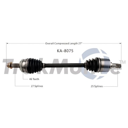 Surtrack Axle Cv Axle Shaft, Ka-8075 KA-8075